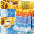 SEMAXE 4 Piece Colorful Striped Bath Towel Set for Bathroom, 100% Cotton Bath Towel with Hanging Loop, 55 x 27 Inch, Soft Absorbent & Quick Dry, for Bathroom & Travel