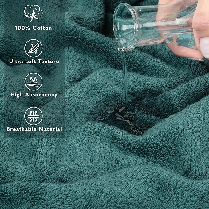 American Soft Linen 35x70 Jumbo Large Bath Towel, 600 GSM 100% Cotton Turkish Bath Sheet, Oversized Luxury Bath Towel for Bathroom Beach and Pool, Teal