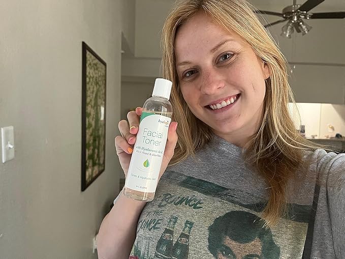 Hyalogic Witch Hazel Toner - Alcohol-Free Facial Toner with Hyaluronic Acid & Aloe Vera - Amazing Face Astringent for All Skin Types - Facial Toner to Boost Brightness & Softness (8 fl oz)