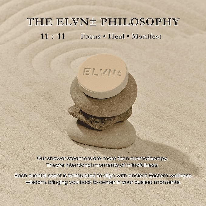 ELVN± Aromatherapy Shower Steamers - 6 Rare Japanese Scents (Yuzu, Moss, Sakura) - Natural Shower Bombs for Stress Relief, Focus & Sleep - Luxury Self Care Gifts for Women & Men - Sustainable Spa Kit