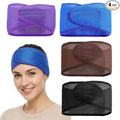 4 Pcs Mesh Hair Wraps for Black Women, Thicker Soft Head Wraps for Black Women Mesh Makeup Headbands Adjustable Stretchable Wrap Cap for Womens Long Short Hairs Sleeping Hair Scarf Cap Spa Headbands