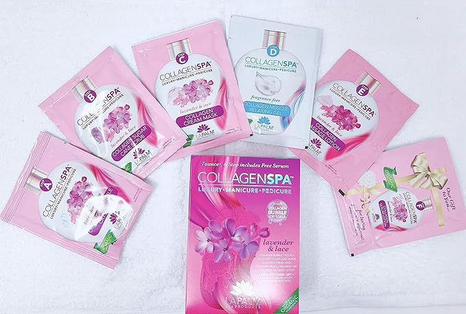 Luxury Manicure and Pedicure with Collagen Bubble Crystals - Lavender & Lace (1 Pack)