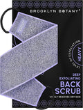 Brooklyn Botany Exfoliating Back Scrubber for Shower and Bath with Handles – Heavy Duty Exfoliating Body Scrubber for Massage and Dead Skin Remover for Body – 32.5” x 5”