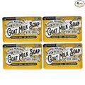 Legend's Creek Farm Goat Milk Soap - Triple Milled Moisturizing Bar for Hands and Body - 9 Oz Creamy Lather, Nourishing, Natural Soap for Sensitive Skin (Oatmeal, Milk & Honey, Pack of 4)