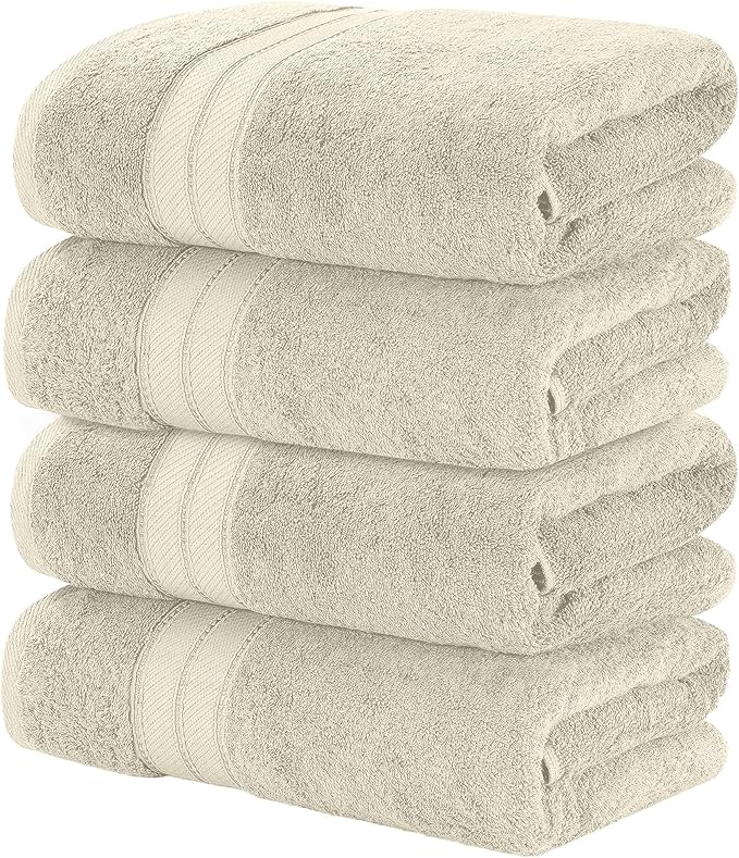 Modern Threads 4-Pack SpunLoft Bath Towel Sand 30x54