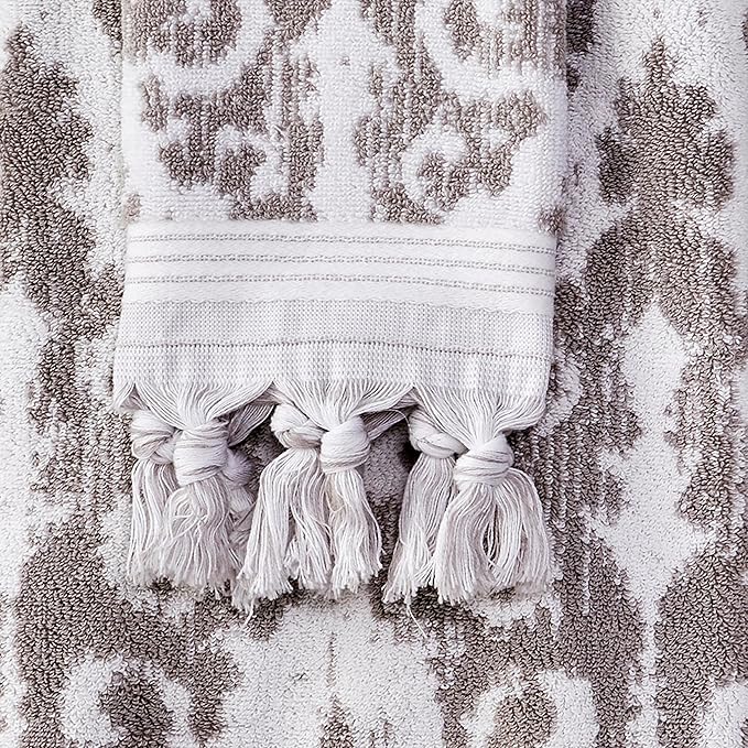 SKL Home Mirage Fringe 100% Turkish Cotton Bath Towel, Taupe 54.00" x 28.00"