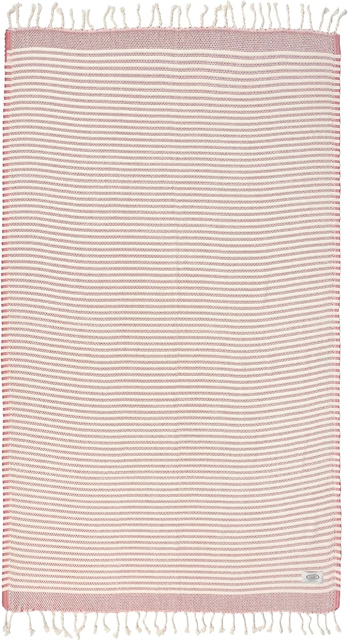 Personalized Embroidered Beach Towel | Throw Blanket, Easy Carry, Sand Free, Highly Absorbent, Quick Dry, Turkish Towels for Camping Bath Sauna Beach Gym Pool Yoga SPA by Lahammam, Shiran, Red