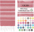 Cacala Lightweight and Thin Turkish Beach Towel 100% Cotton Sand-Free and Quick-Drying Goodness Perfect as an Extra Large Travel Towel, Beach Accessory, or Gift for Beach Lovers, 37 x 70