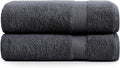 LANE LINEN Bath Towels Large - 2 Pack - 100% Cotton Bath Sheet - Fade Resistant, Machine Washable & Highly Absorbent - Oversized Luxury Towels for Bathroom - Hotel Quality Black Towels
