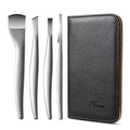 FVION Professional Pedicure Knife Set, 4PCS Ingrown Toenail Removal Blades Kit, Stainless Steel Callus Shaver Foot Blades - Silver