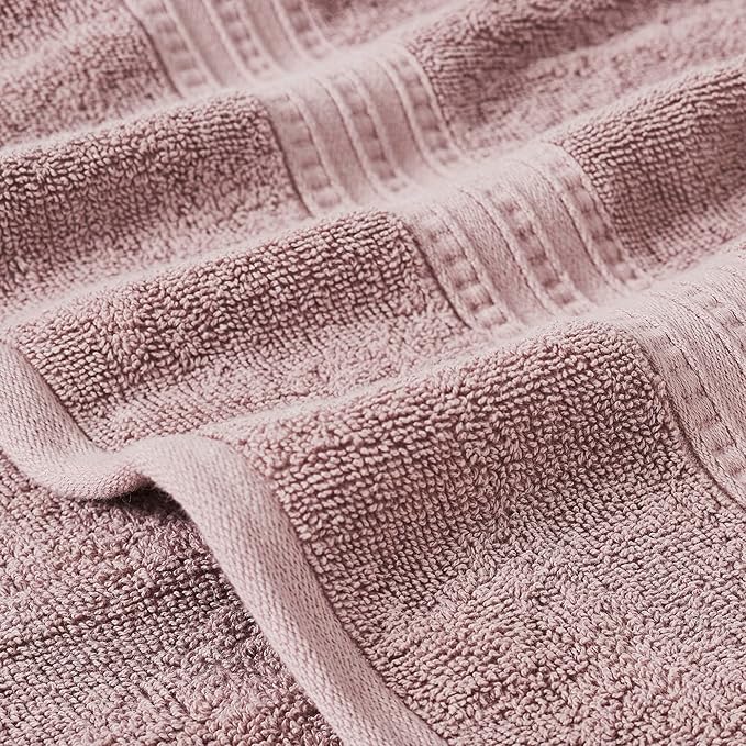 Modern Threads 6 Piece Reversible Yarn Dyed Jacquard Towel Set Artesia Damask Woodrose