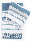 Goroly Home Cotton Turkish Peshtemal Beach Towel, Extra Large, Thin Quick Dry Sand Free Pool & Swim Towel, Bathing Blanket, Travel Essentials, (Sky Blue, 36x71 Inches)