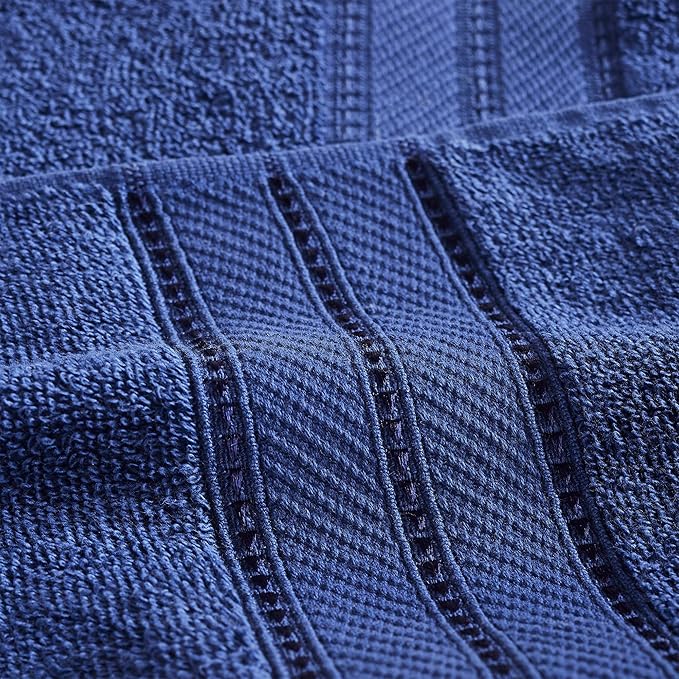 Modern Threads 4-Pack SpunLoft Bath Sheet Navy 35x66