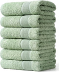 Aibaser Hand Towels-16x30inch - Lightweight and Highly Absorbent Hand Towels for Bathroom, Travel, Gym, Shower and Spa (Green)
