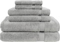 MyPillow My Towel 6 Piece Set - Premium Cotton Soft Absorbent Towels, 2 Bath Towels, 2 Hand Towels, 2 Wash Cloths [6 Piece Set, Silver]