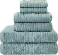 SKL Home CloudSoft 100% Cotton Luxury 6-Piece Towel Set, 600 GSM, Ultra Plush & Absorbent - 2 Bath Towels, 2 Hand Towels, 2 Washcloths, Teal