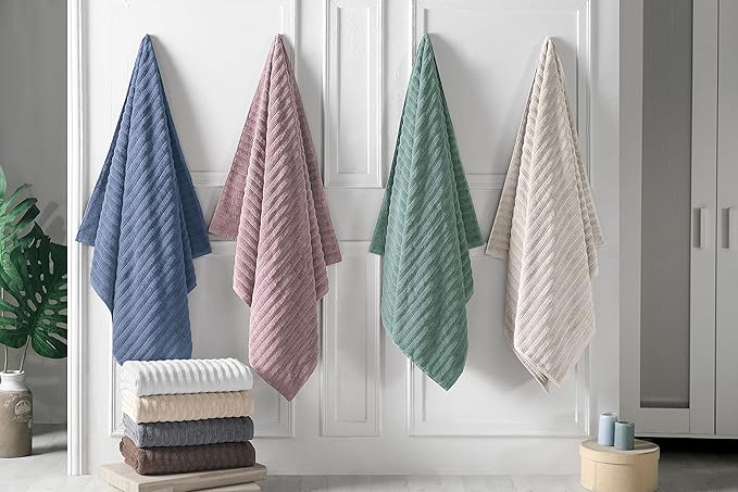 Classic Turkish Towels CTT - Luxury Jumbo Bath Sheet 3 Piece, 100% Turkish Cotton, Absorbent & Ultra Comfy Bath Towel Sheets for Hotels & Spa | 40"x65" (Spa Green)
