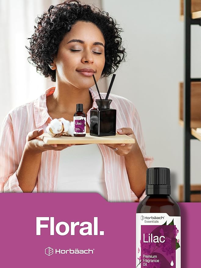 Horbäach Lilac Fragrance Oil | 1 fl oz (30ml) | Premium Grade | for Diffusers, Candle and Soap Making, DIY Projects & More