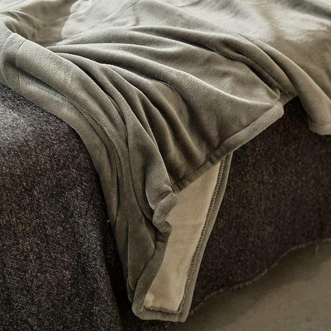JET'S HOME Heated Blanket Queen 84"x90" - ETL&FCC Certified Flannel Electric Blanket Throw Machine Washable Heating Blanket with 4 Heating Levels 10 Hours Auto-Off Overheating Protection (Grey)