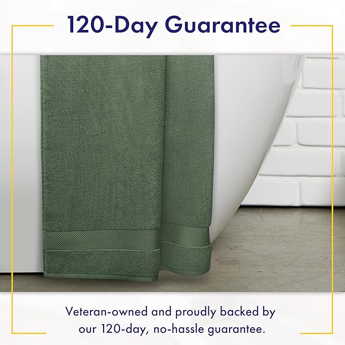 Alusa Home Ultra Soft & Plush Viscose from Bamboo Bath Towels - 700 GSM Luxury Bath Towels - 6 Piece Set - Super Absorbent & Quick Drying (Hunter Green)
