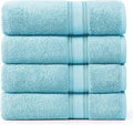 LANE LINEN Extra Large Bath Towels for Bathroom, Zero Twist, 100% Cotton Quick Dry Bath Sheet Set, Bath Towel Sets for Bathroom, Soft Shower Towels, Hotel Towels, Luxury Bath Towels Set of 4 - Blue