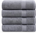 LANE LINEN 100% Cotton 4 Pack Bath Sheets (35"x66") - Highly Absorbent, Super Soft & Durable Extra Large Towel Sets - Fade Resistant, Machine Washable - Oversized Luxury Bathroom Towels - Cool Grey