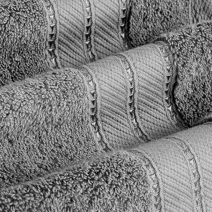 Modern Threads 4-Pack SpunLoft Bath Sheet, 35x66, Charcoal