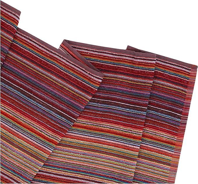 BolBom*S Bath Towel Set 4 Pack,30 x 60 Inches Large 100% Cotton Stripe Bath Towel Soft,Absorbent and Quick Dry Towels for Bathroom, Pool, Beach, Swim and Yoga, Bathroom Towels for Daily Use