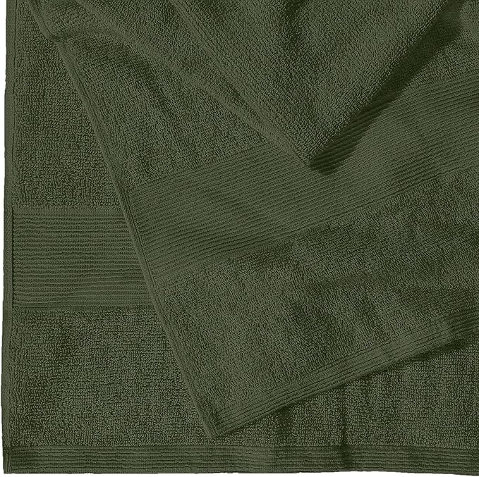 Belizzi Home Premium Cotton Oversized 2 Pack Bath Sheet 35x70-100% Pure Cotton - Ideal for Everyday use - Ultra Soft & Highly Absorbent - Machine Washable - Olive Green