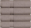Towel and Linen Mart 4 Pieces Bath Towel Sets - Silver - 2 ply Low Twist Soft Feel Luxurious,Quick Dry, Extra Absorbent, 100% Ring Spun Cotton 600 GSM (27 x 54, Pack of 4)