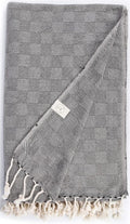 Bersuse 100% Cotton Milas XL Throw Blanket for Couch - 100% Cotton Lightweight Durable Throw Blanket, Big Blanket for Sensitive Skin, Decorative and Versatile - 60x90 Inches, Black