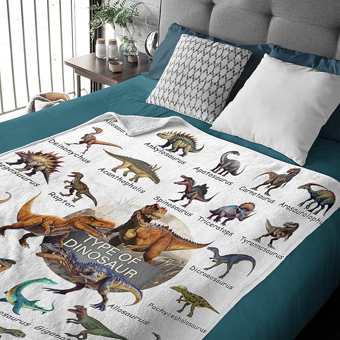 Dinosaur Flannel Fleece Blanket Throw Couch Microfiber Soft Cozy Lightweight Luxury Bed Blanket 40"x30"for Pet