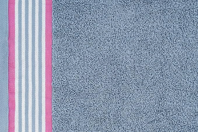 CASA COPENHAGEN He & She 2Pcs 100% Egyptian Cotton Large Designer Bathsheet Towels Gift Set- Dusty Blue - Pink, 550GSM, 35"x70" 2Bath Sheet Towels for Bathroom Set for Women & Men