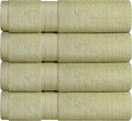 Towel and Linen Mart 4 Pieces Bath Towel Sets - Sage Green - 2 ply Low Twist Luxurious,Quick Dry, Extra Absorbent, 100% Ring Spun Cotton 600 GSM (27 x 54, Pack of 4)