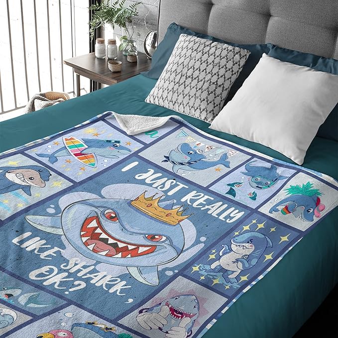 Fish Flannel Fleece Blanket Throw Couch Microfiber Soft Cozy Lightweight Luxury Bed Blanket 40"x30"for Pet