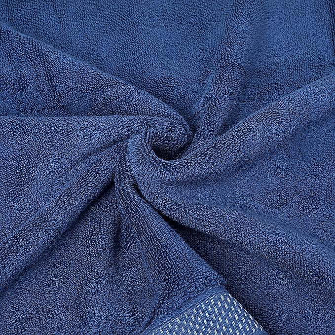 Fluffy Cotton Bath Towels Set800G,2-Piece Set, Thickened and Enlarged(31.5x63 inches),Super Absorbent,Soft,Suitable for Hotel, Bathroom, Swimming Pool, SPA,Gift(Dark Blue)