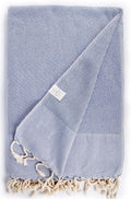 Bersuse 100% Cotton Ventura XL Throw Blanket for Couch - 100% Cotton - 60x90 Inches, Denim Blue