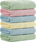 Aibaser Viscose from Bamboo and Cotton Bath Towels Set of 6-27x54 Inch Ultra Soft, Highly Absorbent Large Shower Towels for Bathroom, Spa & Gym