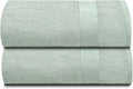 Belizzi Home Premium Cotton Oversized 2 Pack Bath Sheet 35x70-100% Pure Cotton - Ideal for Everyday use - Ultra Soft & Highly Absorbent - Machine Washable - Sea Green