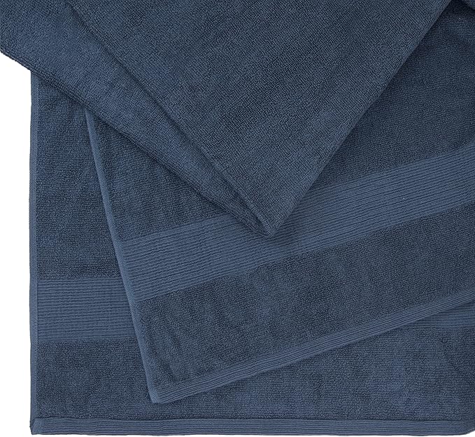 Belizzi Home Premium Cotton Oversized 2 Pack Bath Sheet 35x70-100% Pure Cotton - Ideal for Everyday use - Ultra Soft & Highly Absorbent - Machine Washable - Mineral Blue
