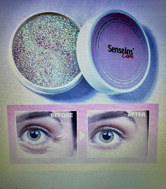 60 Count Hydrogel Eye Patches, to Improve Dark Under Eye Circles, Lifting and Soothing of the Skin, Fights Wrinkles and Fine Lines