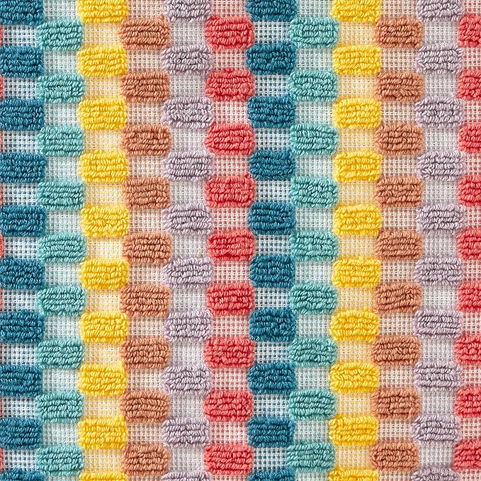 SKL Home Mid-Century Cotton Bath Towel, 450 GSM, Soft & Absorbent Jacquard, Multi
