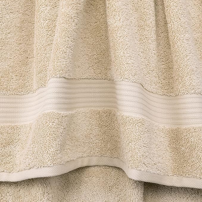 Cotton Paradise Hand Towels for Bathroom, 100% Cotton Turkish 4 Piece Hand Towel Set, Soft Absorbent Face Towels, Beige Hand Towels