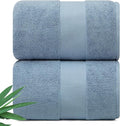 Alusa Home Ultra Soft & Plush Viscose from Bamboo Bath Sheets - 700 GSM Pack of 2 - Extra Large 70x35 in - Super Absorbent & Quick Drying (Chambray)
