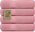 Softolle Luxury Bath Towels Set of 4 (27” x 54”) | Towels for Bathroom | Super Soft | Highly Absorbent Towels for Home, Spa, Gym (Pink)