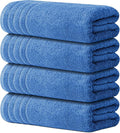 Avalon Towels Bath Towels Set of 4, Size 30 x 60 Inches - 60% Cotton, 40% Viscose Made from Bamboo, Soft and Absorbent, Quick Drying, Lightweight, Perfect for Daily Use