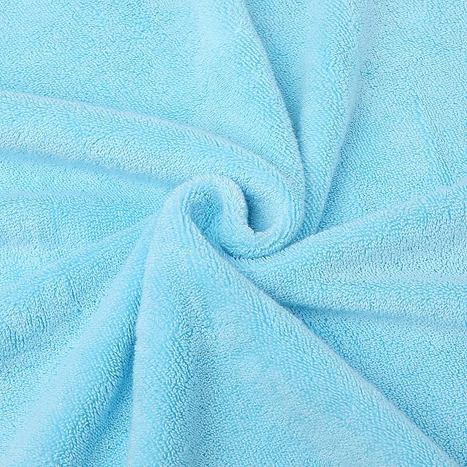 Fluffy Cotton Bath Towels Set650GSM,2-Piece Set, Thickened and Enlarged(31.5x63 inches),Super Absorbent,Soft,Suitable for Hotel, Bathroom, Swimming Pool, SPA,Gift (Sky Blue)