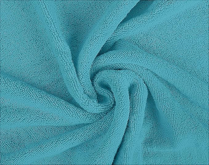 Towel and Linen Mart 4 Pieces Bath Towel Sets - Teal - 2 ply Low Twist Luxurious,Quick Dry, Extra Absorbent, 100% Ring Spun Cotton 600 GSM (27 x 54, Pack of 4)