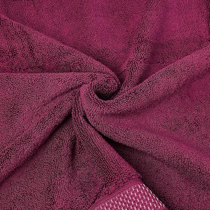 Fluffy Cotton Bath Towels Set650GSM,2-Piece Set, Thickened and Enlarged(31.5x63 inches),Super Absorbent,Soft,Suitable for Hotel, Bathroom, Swimming Pool, SPA,Gift(Dark Red)